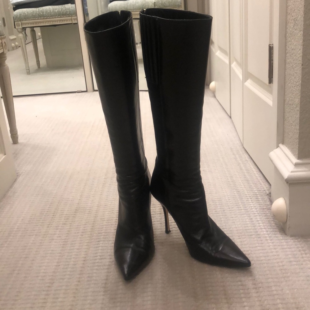 Jimmy Choo tall black boots, size 40 1/2